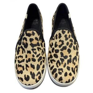 Keds & Kate Spade New York Double Decker Leopard Sneakers Sz. 7 Calf Hair